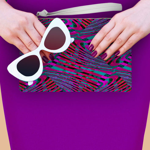 Electric Zebra Wristlet
